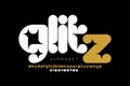Modern stylized Glitz font Royalty Free Stock Photo