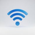 Modern stylized icon representing wireless network connectivity and internet signal strength Royalty Free Stock Photo