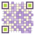 Pastel Abstract QR Code Grid Illustration Royalty Free Stock Photo
