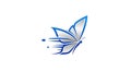 Abstract Butterfly Logo - Speed and Transformation Royalty Free Stock Photo