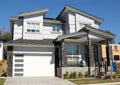 Modern Subdivision House Home Exterior Gray Front Elevation Royalty Free Stock Photo