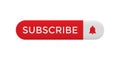 Modern Subscribe Button Vector Illustration for Channel Subscriptions