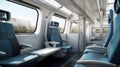 Modern subway interior with seats interior design. Generative AI Royalty Free Stock Photo