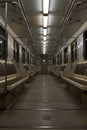 Modern subway traint interior