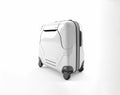 modern suitcase of the future, for travel, on a white background. Royalty Free Stock Photo