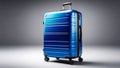 A modern suitcase stands verticall