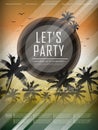 Modern summer beach party poster design Royalty Free Stock Photo