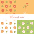 Summer flower design set from Summer wine collection