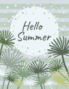Modern summer greeting card with title.