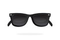 Modern sunglasses with black lenses