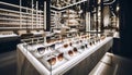 A modern sunglasses display wall, Ai generated image Royalty Free Stock Photo