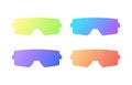 Modern sunglasses for snowboarding with gradient