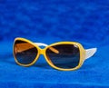 Modern sunglasses on white background . Royalty Free Stock Photo