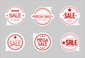 Modern super sale stickers and tags colorful collection Royalty Free Stock Photo
