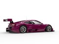 Modern super sports car concept - midnight purple paintjob Royalty Free Stock Photo