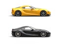 Modern super sports cars - yellow and black