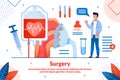 Modern Surgery Technologies Flat Vector Banner Royalty Free Stock Photo