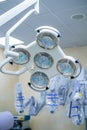 Modern surgical system. Medical robot. Minimally invasive robotic surgery. Da Vinci Surgery. Royalty Free Stock Photo