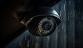 Modern surveillance camera watching city streets for safety and security generated by AI