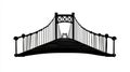 Modern Suspension Bridge Minimalist Design A minimalist illustration of a modern suspension bridge symbolizing connection Royalty Free Stock Photo
