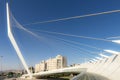 Modern suspension bridge tram Harp of David in Jerusalem Royalty Free Stock Photo