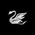 Modern swan logo design template concept Royalty Free Stock Photo