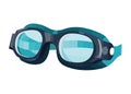 Modern swimming goggles design blue frames Royalty Free Stock Photo