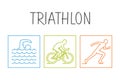 Modern symbol for triathlon.