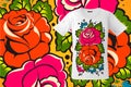 Modern t-shirt design with floral print in Russian style, use for sweatshirts and souvenirs, cases for mobile phones