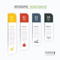 Modern tab index infographic options template with paper sheets. Royalty Free Stock Photo