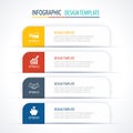 Modern tab index infographic options template with paper sheets. Royalty Free Stock Photo