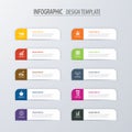 Modern tab index infographic options template with paper sheets. Royalty Free Stock Photo