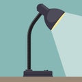 Modern table lamp icon, flat design style. Desk lamp. Vector illustration. Royalty Free Stock Photo