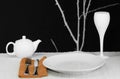 Modern Table Setting Royalty Free Stock Photo