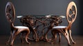 Organic Surrealism Inspired Dining Table And Chairs