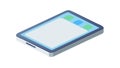 Modern Tablet Device Isometric UI Display, vector design Generative AI Royalty Free Stock Photo