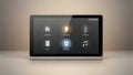 Smart Home Control Tablet Interface Lighting, Climate, Security, Door, Music Royalty Free Stock Photo