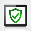 Verified Online Security on a Modern Tablet Royalty Free Stock Photo