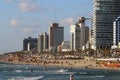 Modern tall houses in the white city of Tel Aviv in Israel