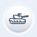 Modern tank icon, armoured fighting vehicle