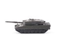 Modern tank toy miniature on white background
