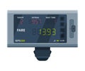 Modern Taximeter Device, Electronic Measurement Appliance for Passenger Fare in Taxi Car Vector Illustration on White