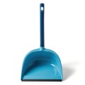 Modern teal dustpan and brush set with ergonomic handle for efficient home cleaning Royalty Free Stock Photo