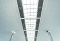 Modern tech metal ceiling at airport Royalty Free Stock Photo