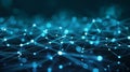 Modern Tech Network: Abstract Blue Plexus Background Royalty Free Stock Photo