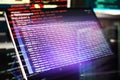 Modern tech. PHP syntax highlighted. Writing programming functions on laptop. Big data and Internet of things trend Royalty Free Stock Photo