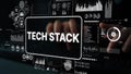 Modern Tech Stack Concept for Software Development with Data Analytics and Programming Elements Displayed Visually Royalty Free Stock Photo
