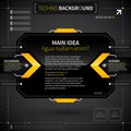 Modern techno background with main idea and two options.