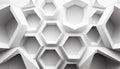 modern technological white background with hexagons. Generative AI