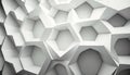 modern technological white background with hexagons. Generative AI